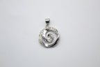 18K Gold Filled Swirl With CZ Cubic Zirconia Stone Pendant