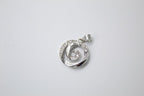 18K Gold Filled Swirl With CZ Cubic Zirconia Stone Pendant