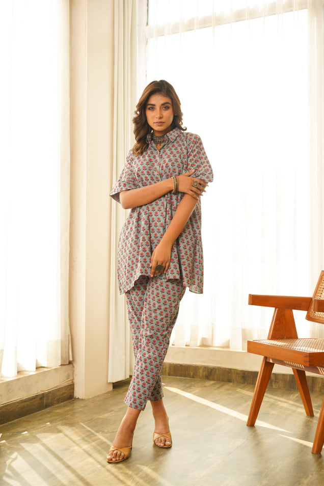 Trapeze Shirt Co-ord Set