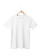 Round Neck Tshirt White Cotton Tshirt for men and women for summer breathable cool soft fine fabric
